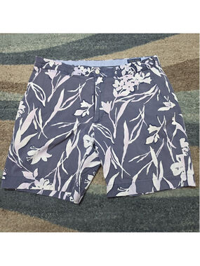 Polo Ralph Lauren Shorts Men 34 Blue Floral Stretch Straight Fit Chino